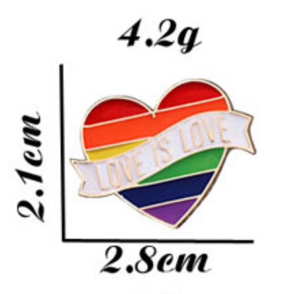 3/$10 🌈 Love is Love” Enamel Heart Pin for Gifts/Events/Personal Use… - Picture 3 of 3